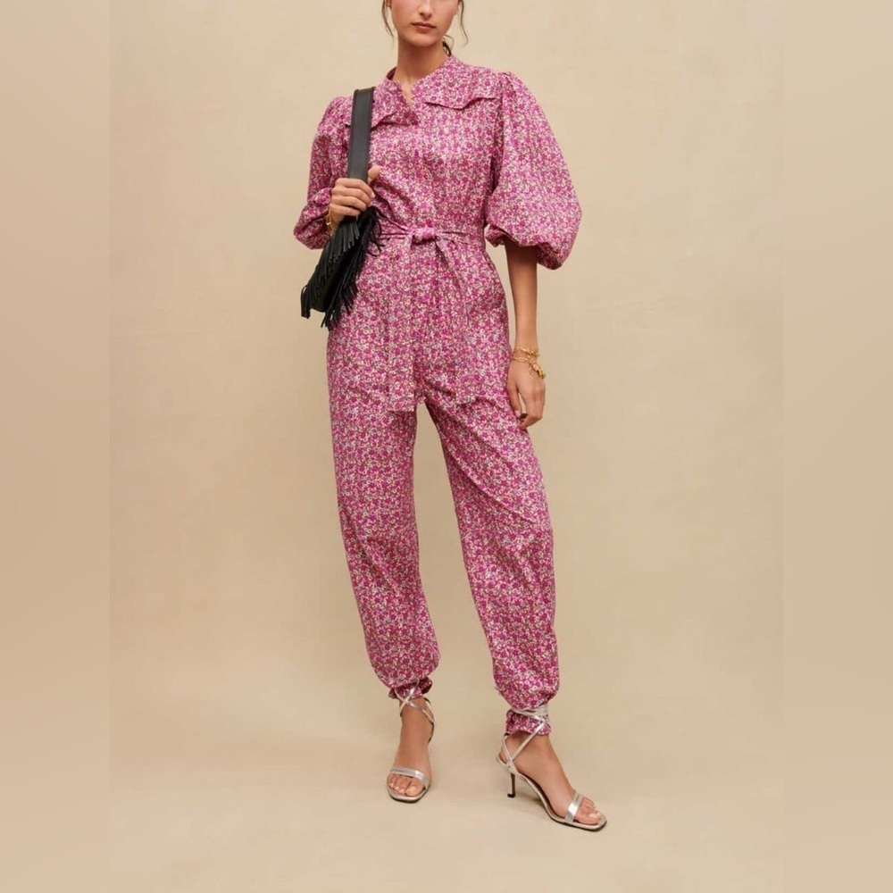 Maje
Pyad Cotton Floral Print Eyelet Jumpsuit